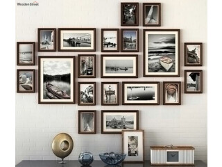 Buy Dark Brown Set of 20 Wall Photo Frames Online in India at Best Price - Modern Photo frames