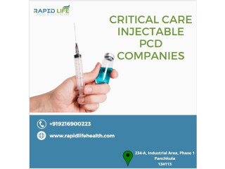 Best Critical Care Injectable PCD Companies in India