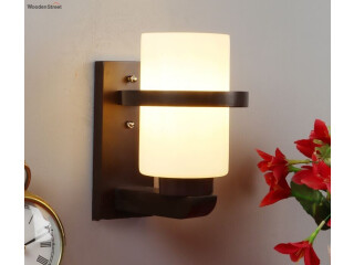 Buy White Wooden Iron Wall Light Online in India at Best Price - Modern Wall lights