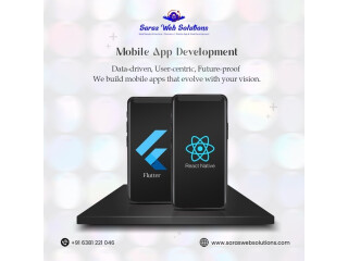 Mobile App Development Services - iOS - Android - React - Flutter | SaraS Web Solutions