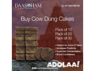 Cow dung cake for Navagraha Homa
