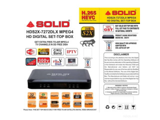 SOLID HDS2X-7272DLX DVB-S2X H.265 HD FTA Set-Top Box