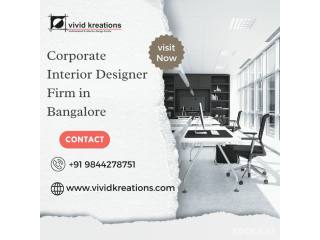 Corporate Interior Designer Firm in Bangalore