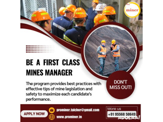 First Class Mines Manager Certification Courses in Talcher, Odisha