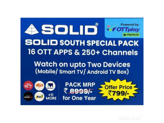 SOLID SOUTH SPECIAL PACK - 16 OTT Apps & 250+ Channels