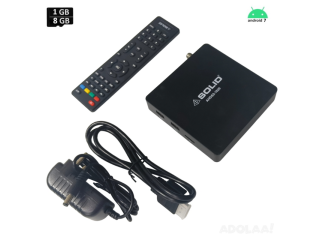 SOLID AHDS2-1020 Android+S2 (Satellite+Android 7.1) Combo Set-Top Box Free Shipping With this you get 1 year OTT pack free