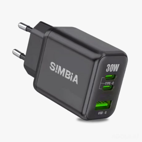 buy-simbia-gan-charger-3-port-140w-fast-charging-for-laptop-mobile-tablet-big-0