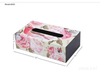 Buy Vintage Roses and Birds MDF Tissue Paper Box Online - WOODENSTREET