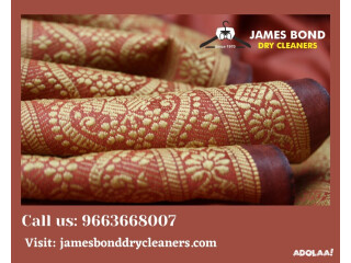 The Glamour of Sarees with Expert Polishing Services by James Bond Dry Cleaners