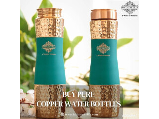 Buy Pure Copper Water Bottles | Indian Art Villa