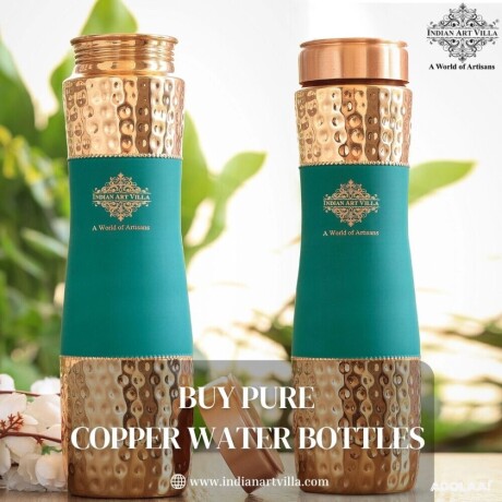 buy-pure-copper-water-bottles-indian-art-villa-big-0