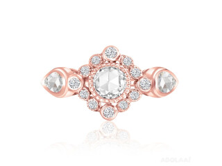 Brilliant Vintage Inspired Rose Cut Diamond Ring VIVAAN