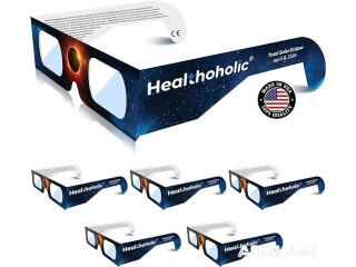 Healthoholic 6 Pack Made in USA Solar Eclipse Glasses - 2024