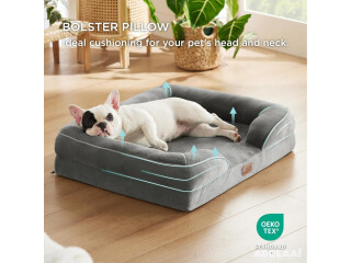 Medium Dog Beds - Waterproof Dog Sofa Bed Medium, Supportive Foam Pet Couch with Removable Washable Cover and Waterproof