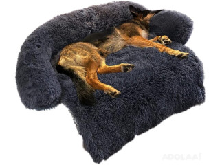 Calming Dog Bed Fluffy Plush Dog Mat for Furniture Protector
