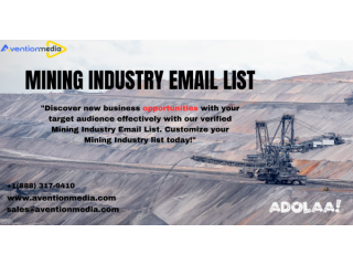 Verified Mining Industry Email List Providers In USA-UK