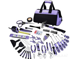 Purple Tool Set,ACOSEA 223-Piece Tool Sets for Women,