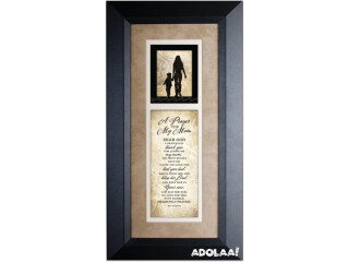 Dexsa Prayer for My Mom Wood Frame Wall Plaque for Mothers Day