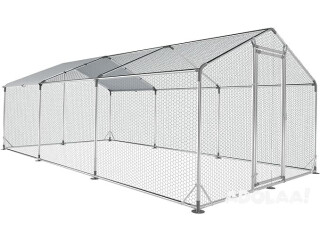 Large Metal Chicken Coop Upgrade Tri-Supporting Wire Mesh Chicken Run