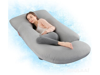 J Pregnancy Pillow with Cooling Cover Side J Type