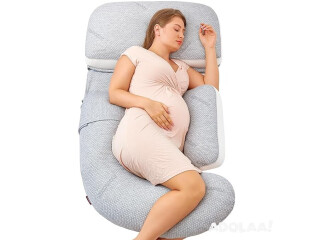 G Shaped Pro Maternity Pillow with Flexible Belly Wedge Pillow