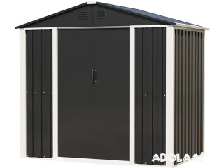 Outdoor Utility Tool Storage Shed with Roof Slope Design