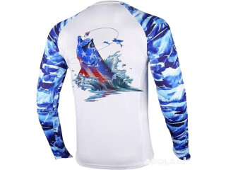 Men Long Sleeve Sun Protection UV UPF 50+ T-Shirts with Pocket