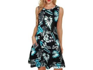 Women's Summer Dresses 2024 Beach Casual Sleeveless