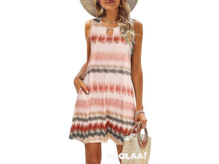 Ummer Dresses for Women 2024 Beach Floral Tshirt Sundresses