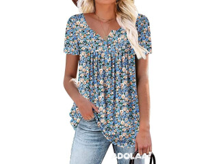 Women's Short Sleeve Shirts Long Sleeve Floral Summer Tops