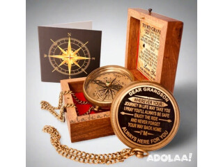 Unique Compass Gift for Your Grandson from Grandpa & Grandma!