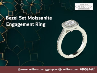 Get Your Bezel Set Moissanite Ring in New York - Castila Co.