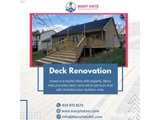 Deck Renovation Services in Durham | Many Hats