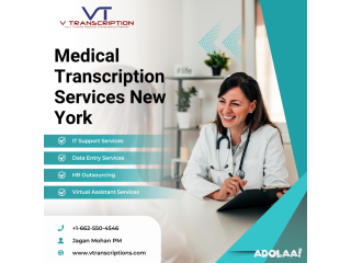 Medical Transcription Services New York - V Transcriptions @ 16625504546