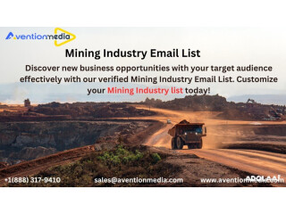 Get accurate Mining Industry Email List across USA-UK